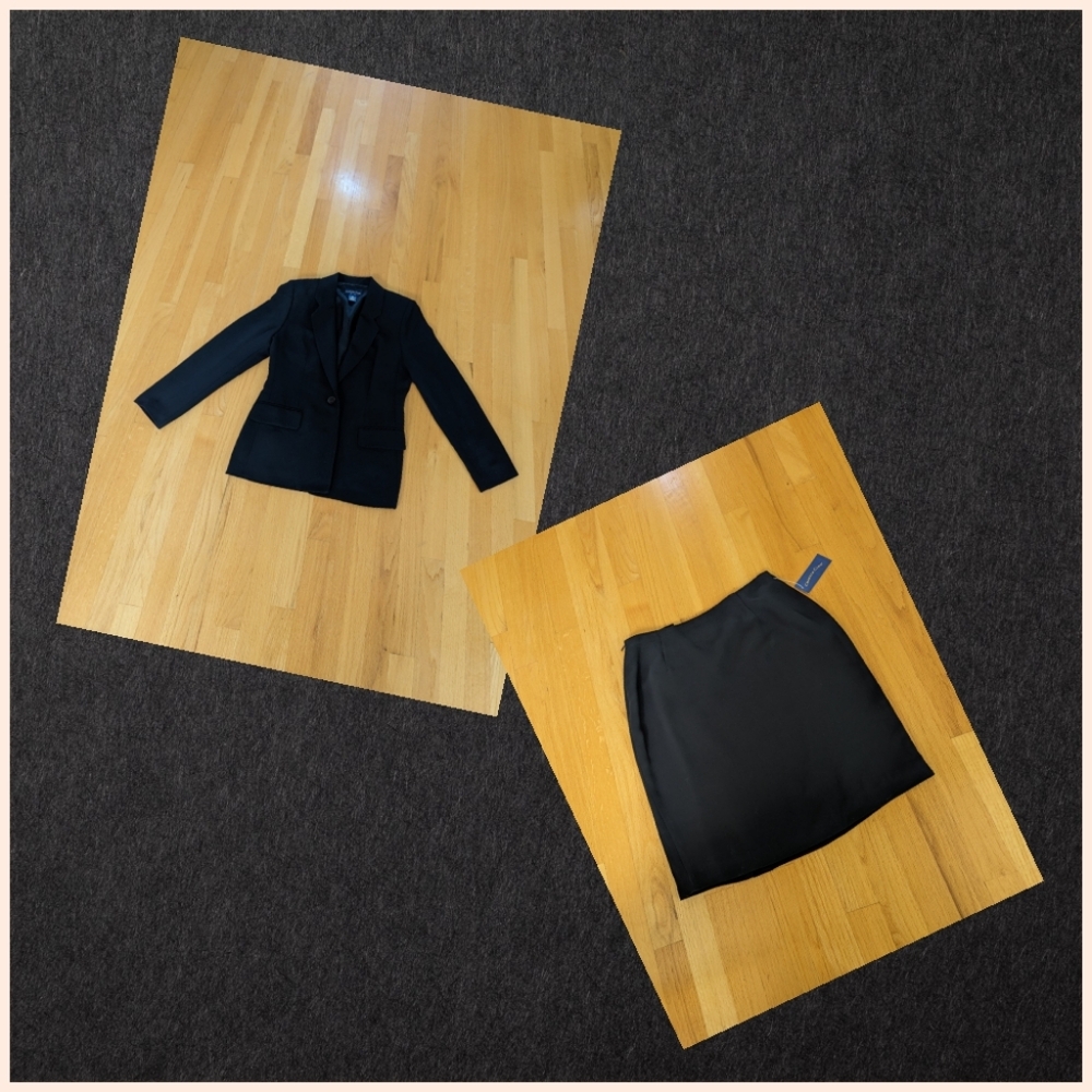 Charter Club Black Single Breasted Classic Suit